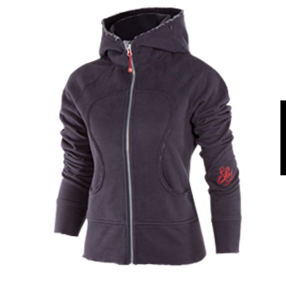 Lululemon rare remix scuba hoodie coal love special edition - Picture 1 of 9